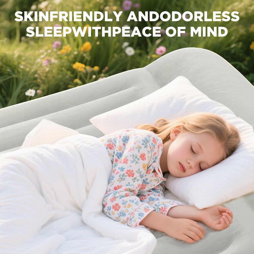 EGGORY Queen Size Air Mattress with Built-in Pump Inflatable Air Beds, Puncture-Resistant for Camping & Trip & Home