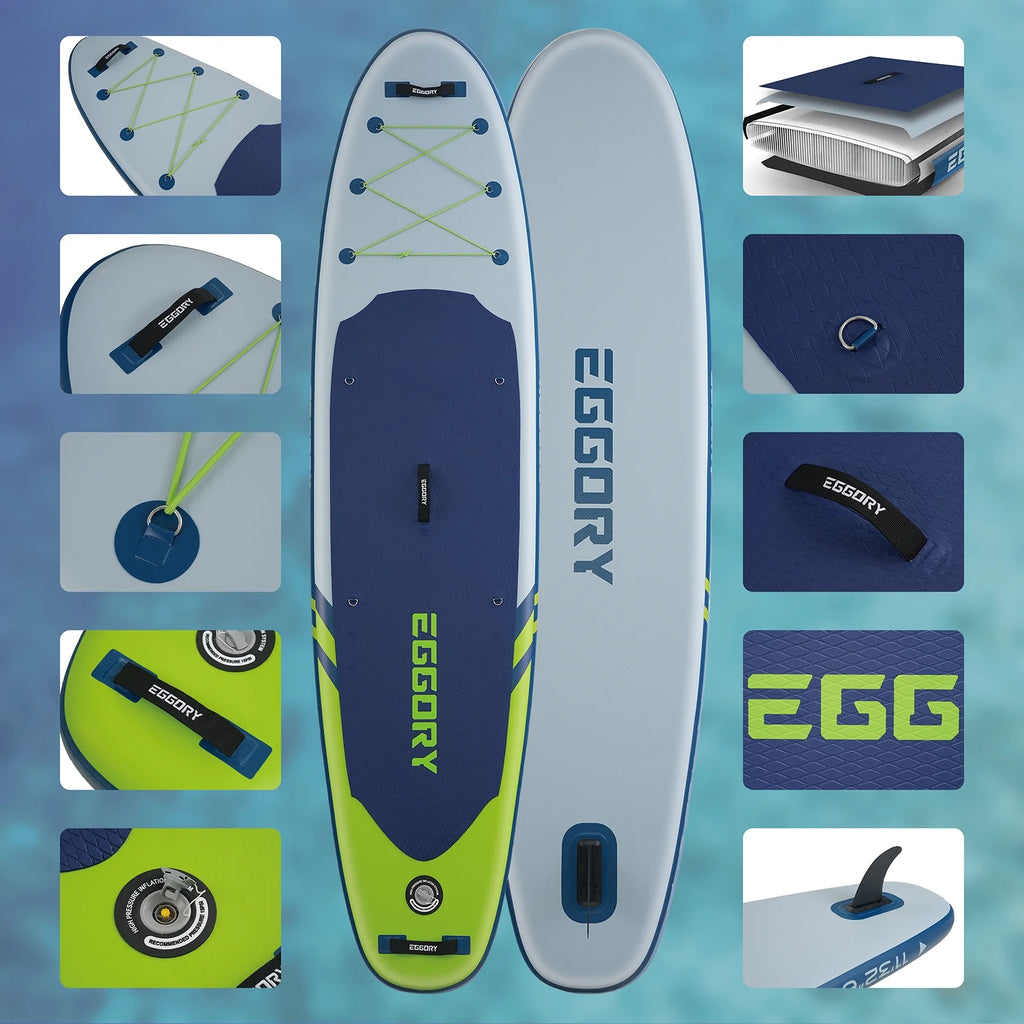 EGGORY 11ft Inflatable Paddle Board Ultra-Light Stand Up Paddle boards for all people with Premium SUP Accessories