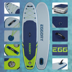 EGGORY 11ft Inflatable Paddle Board Ultra-Light Stand Up Paddle boards for all people with Premium SUP Accessories