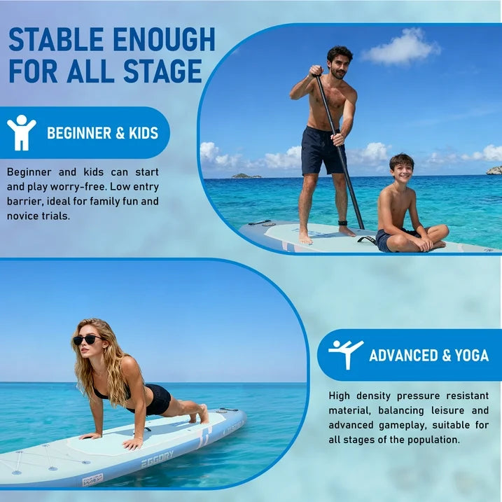 EGGORY 11ft Inflatable Paddle Board Ultra-Light Stand Up Paddle boards for all people with Premium SUP Accessories