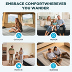 EGGORY Queen Size Air Mattress with Built-in Pump Inflatable Air Beds, Puncture-Resistant for Camping & Trip & Home