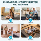 EGGORY Air Mattress,Queen Size Inflatable Air Bed with Built-in Pump,Puncture-Resistant,Portable,for Camping & Trip & Home