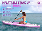 Eco-Friendly Purple SUP Board,stand up paddle board 10.6ft Recyclable inflatable Paddle Board - Zero-Waste Packaging & Ultra-Light Design for Travel & Yoga