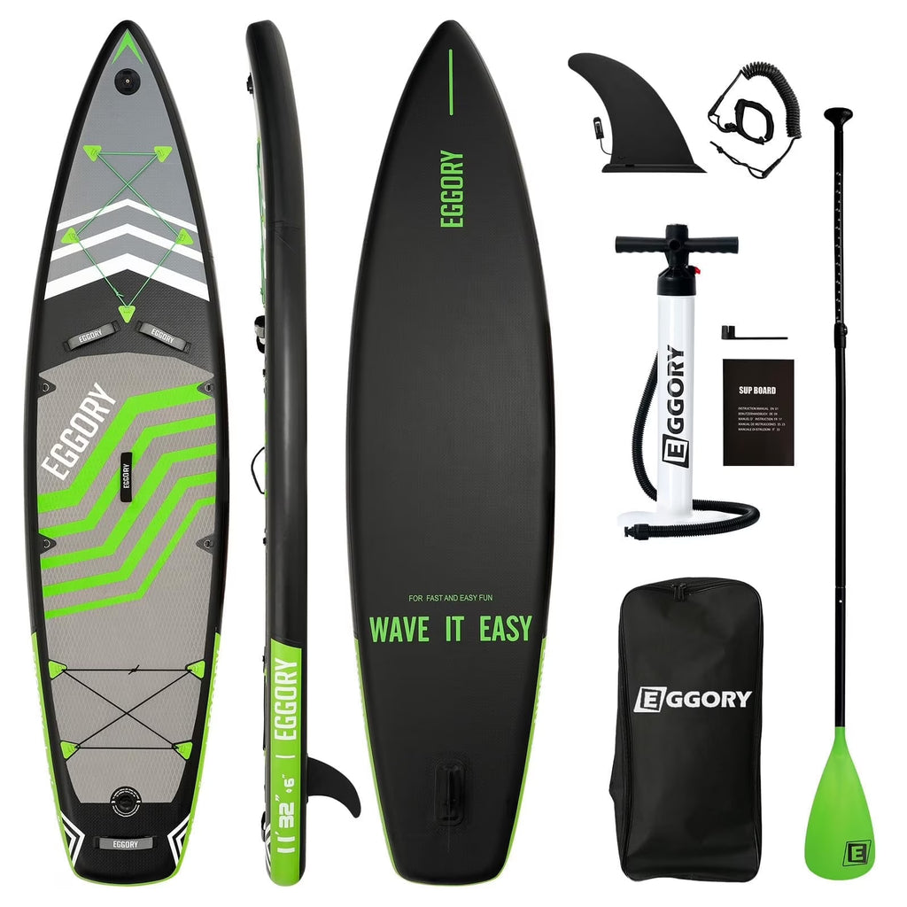 EGGORY 11 ft Inflatable Paddle Boards Stand Up Paddle Board with Premium SUP Accessories for Youth & Adults