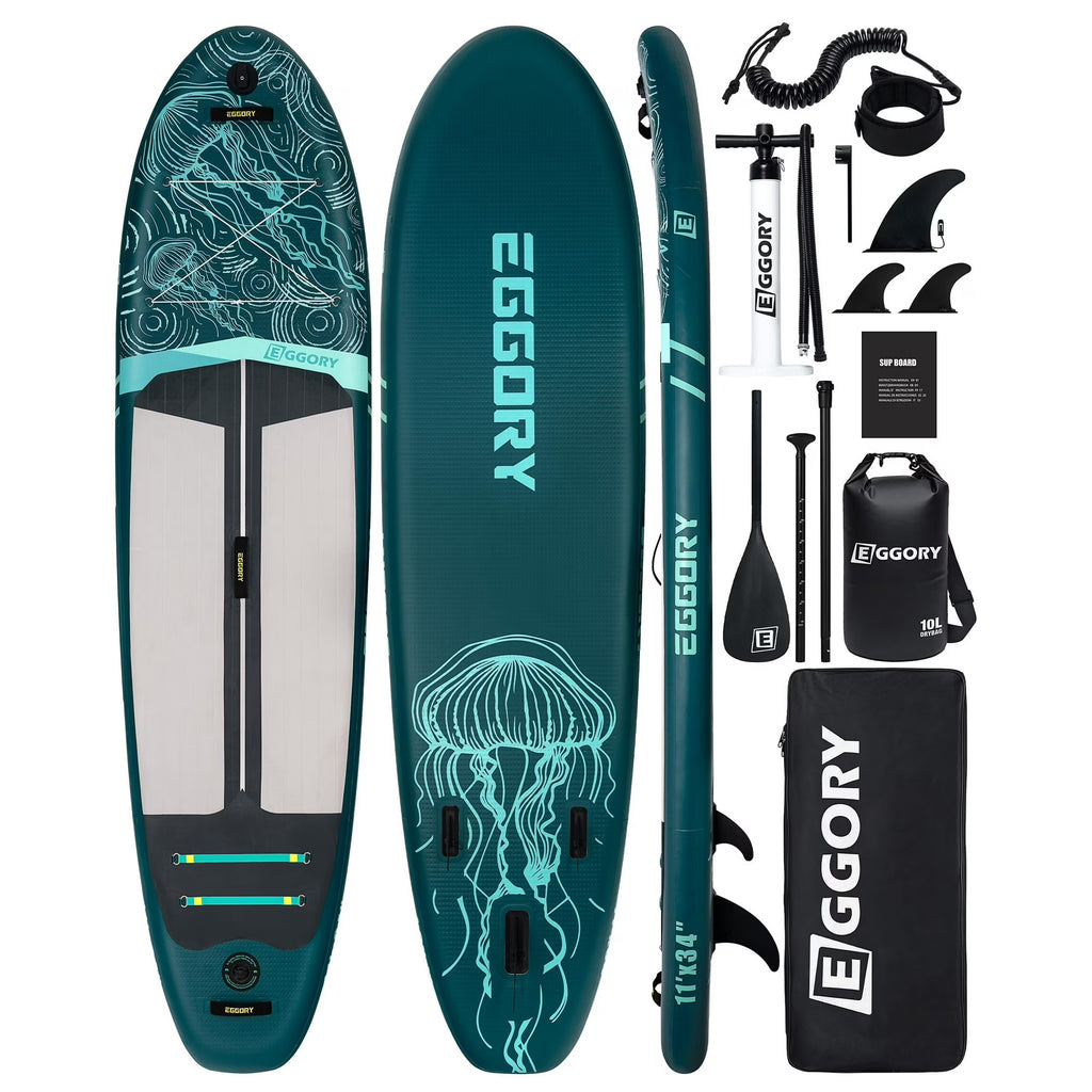 EGGORY 11 ft Inflatable Paddle Boards Stand Up Paddle Board with Full SUP Accessories