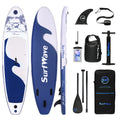 All-Around Inflatable SUP Board, blue paddle board Pacific 10.8ft Ultra-Stable inflatable stand up Paddle Board for Family & Touring - Includes Pump, Paddle & Backpack